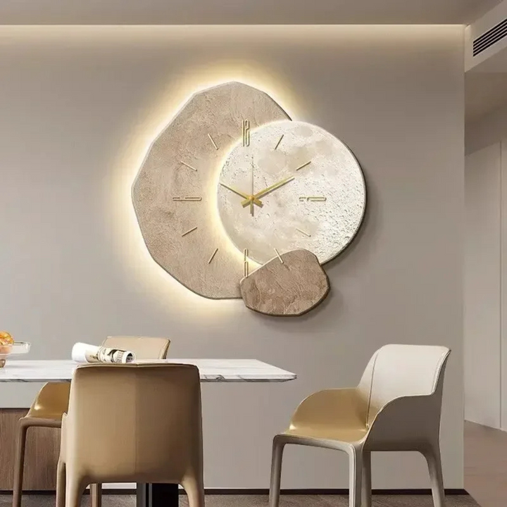 Modern Minimalist Wall Clock with Light