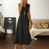 Flowy A Line Button Down Maxi Dress