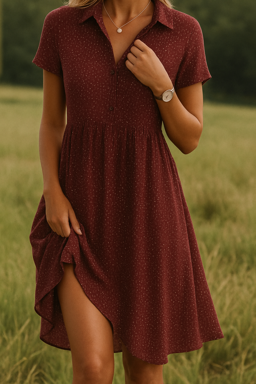 Women’s Short-Sleeve Shirt Dress