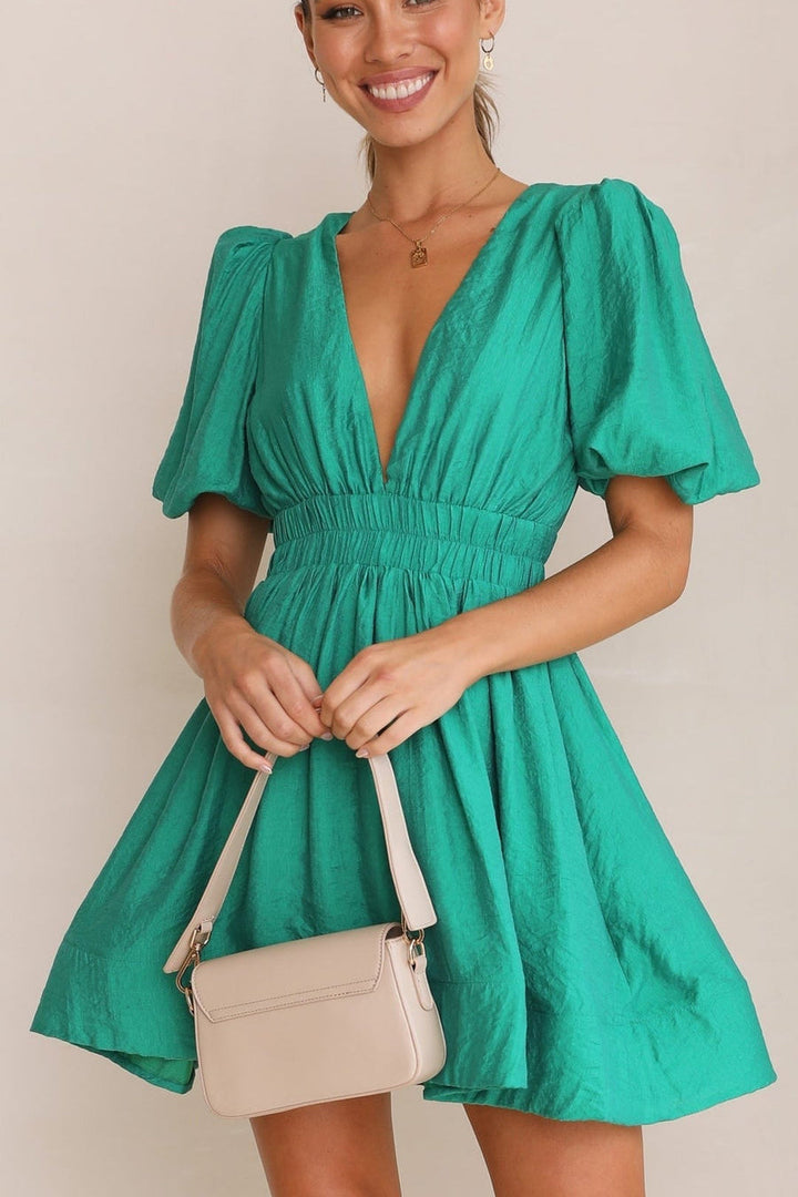 Elegant and  Flowy Fit Mini Dress