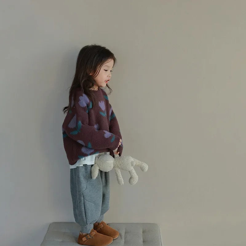 Evdokia  – Sweater with Flowers for Kids
