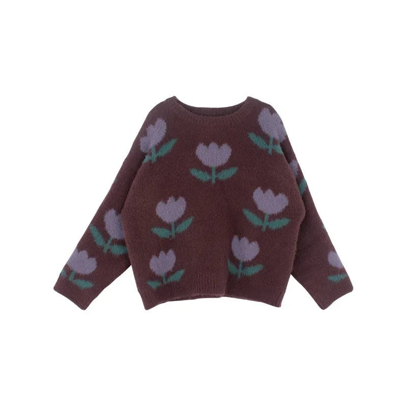 Evdokia  – Sweater with Flowers for Kids
